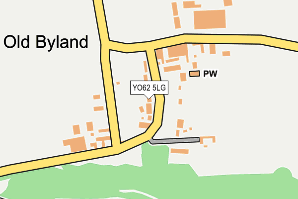 YO62 5LG map - OS OpenMap – Local (Ordnance Survey)