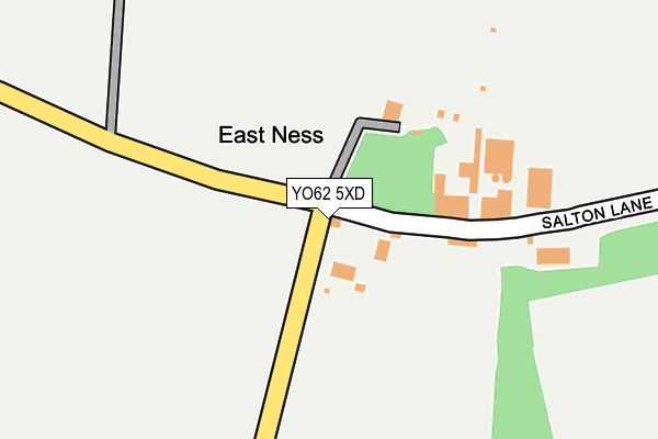 YO62 5XD map - OS OpenMap – Local (Ordnance Survey)