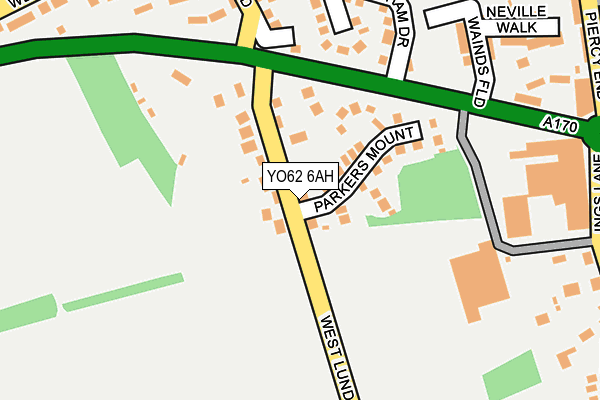 YO62 6AH map - OS OpenMap – Local (Ordnance Survey)