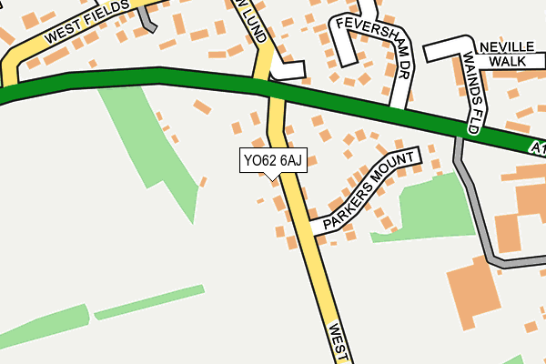 YO62 6AJ map - OS OpenMap – Local (Ordnance Survey)
