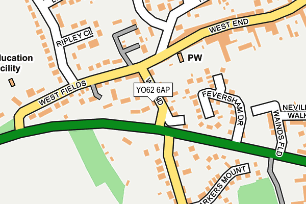 YO62 6AP map - OS OpenMap – Local (Ordnance Survey)