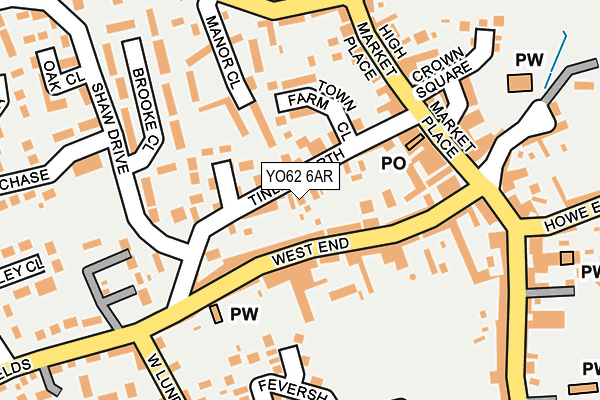 YO62 6AR map - OS OpenMap – Local (Ordnance Survey)