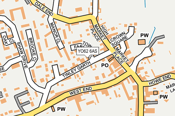 YO62 6AS map - OS OpenMap – Local (Ordnance Survey)