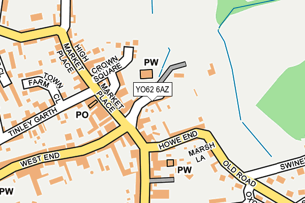YO62 6AZ map - OS OpenMap – Local (Ordnance Survey)