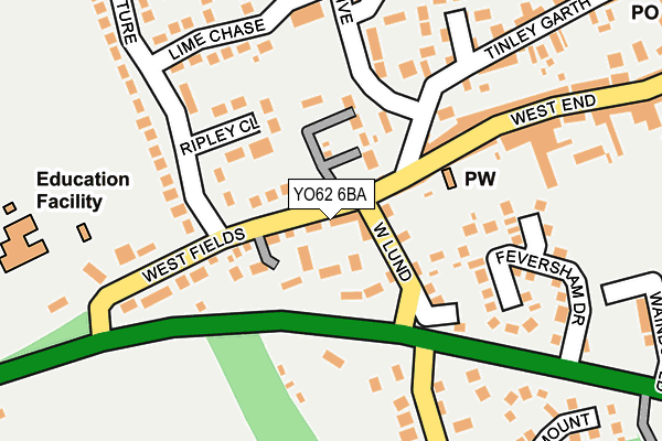 YO62 6BA map - OS OpenMap – Local (Ordnance Survey)