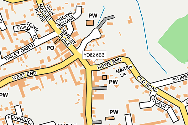 YO62 6BB map - OS OpenMap – Local (Ordnance Survey)