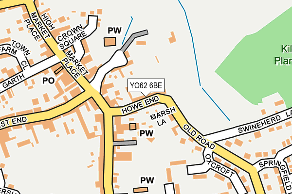 YO62 6BE map - OS OpenMap – Local (Ordnance Survey)