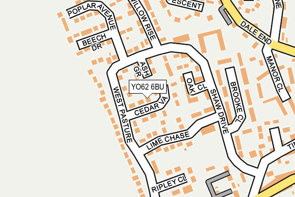 YO62 6BU map - OS OpenMap – Local (Ordnance Survey)