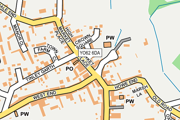 YO62 6DA map - OS OpenMap – Local (Ordnance Survey)