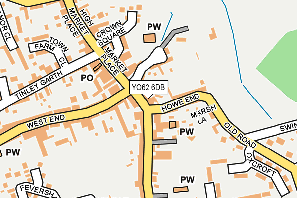 YO62 6DB map - OS OpenMap – Local (Ordnance Survey)