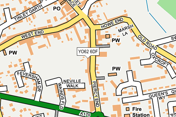 YO62 6DF map - OS OpenMap – Local (Ordnance Survey)