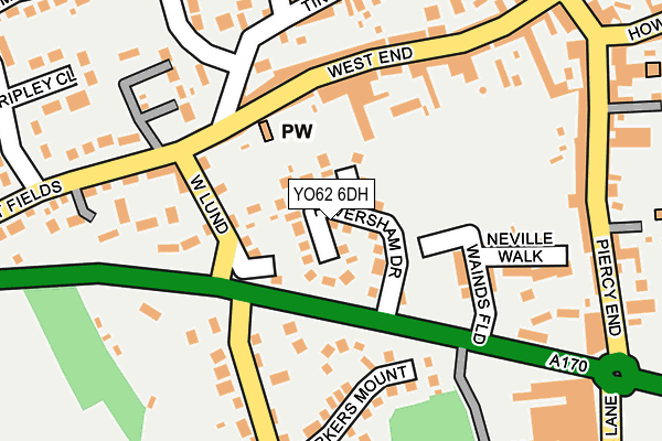 YO62 6DH map - OS OpenMap – Local (Ordnance Survey)