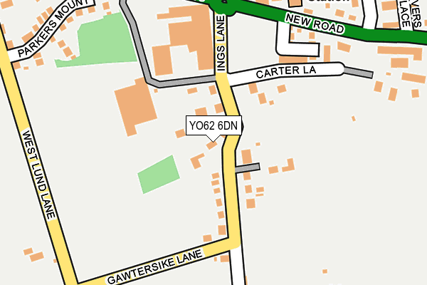 YO62 6DN map - OS OpenMap – Local (Ordnance Survey)