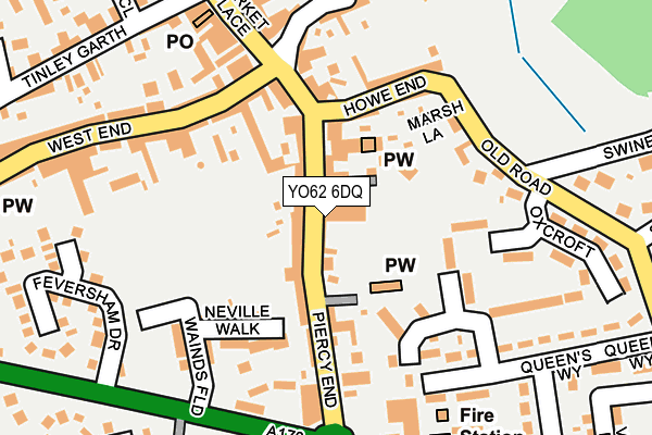 YO62 6DQ map - OS OpenMap – Local (Ordnance Survey)