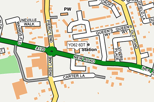 YO62 6DT map - OS OpenMap – Local (Ordnance Survey)