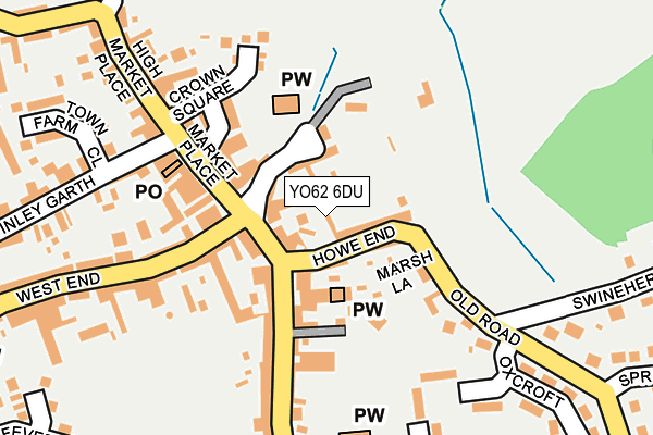 YO62 6DU map - OS OpenMap – Local (Ordnance Survey)