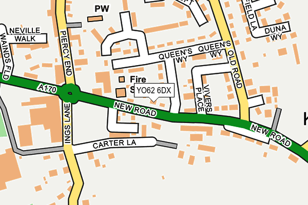 YO62 6DX map - OS OpenMap – Local (Ordnance Survey)
