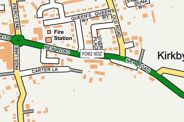YO62 6DZ map - OS OpenMap – Local (Ordnance Survey)