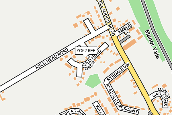 YO62 6EF map - OS OpenMap – Local (Ordnance Survey)