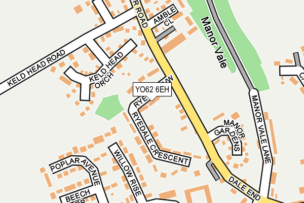 YO62 6EH map - OS OpenMap – Local (Ordnance Survey)