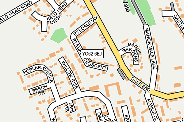 YO62 6EJ map - OS OpenMap – Local (Ordnance Survey)