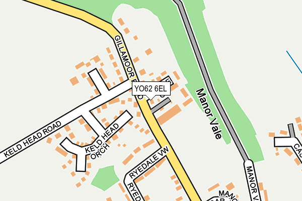 YO62 6EL map - OS OpenMap – Local (Ordnance Survey)