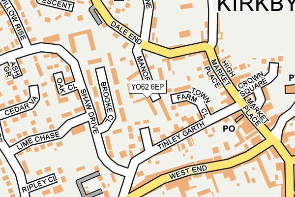 YO62 6EP map - OS OpenMap – Local (Ordnance Survey)