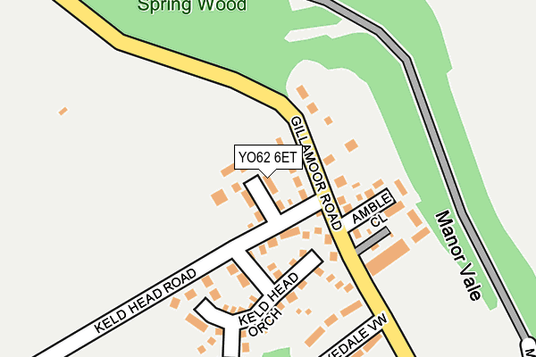YO62 6ET map - OS OpenMap – Local (Ordnance Survey)