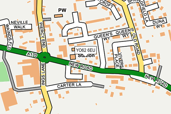 YO62 6EU map - OS OpenMap – Local (Ordnance Survey)
