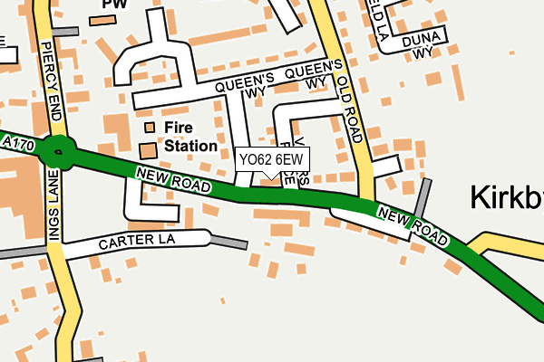 YO62 6EW map - OS OpenMap – Local (Ordnance Survey)