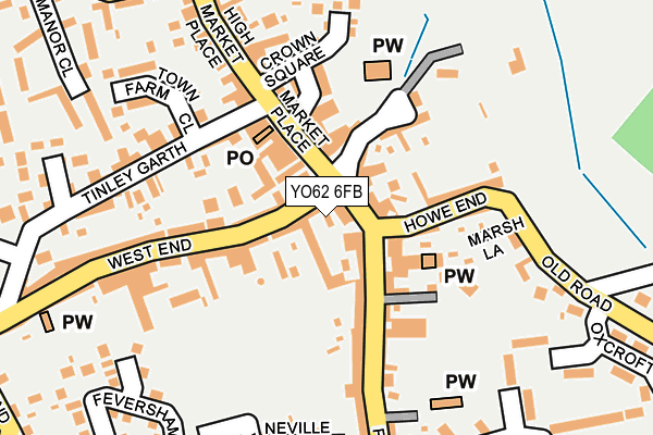 YO62 6FB map - OS OpenMap – Local (Ordnance Survey)