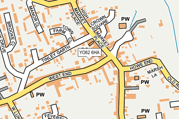YO62 6HA map - OS OpenMap – Local (Ordnance Survey)