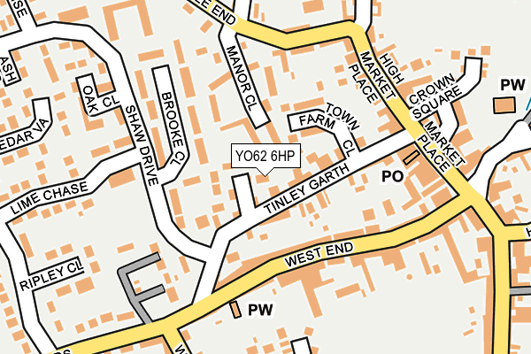 YO62 6HP map - OS OpenMap – Local (Ordnance Survey)