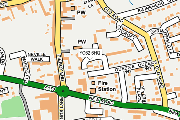 YO62 6HQ map - OS OpenMap – Local (Ordnance Survey)