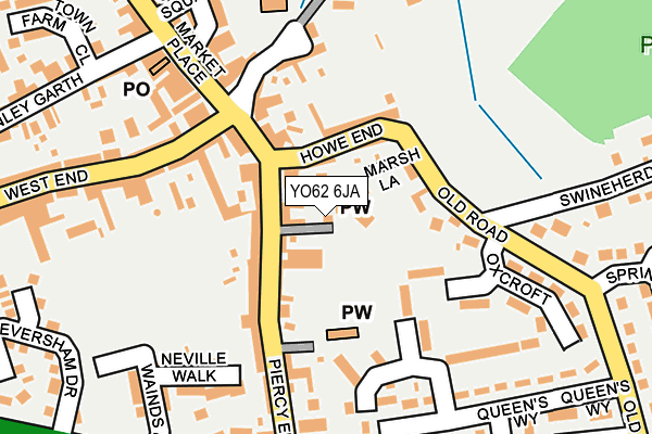 YO62 6JA map - OS OpenMap – Local (Ordnance Survey)