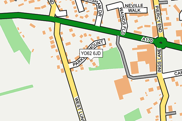 YO62 6JD map - OS OpenMap – Local (Ordnance Survey)