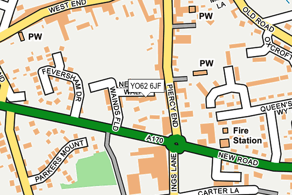 YO62 6JF map - OS OpenMap – Local (Ordnance Survey)
