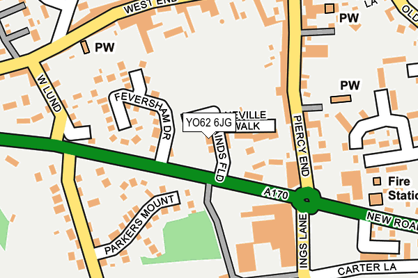 YO62 6JG map - OS OpenMap – Local (Ordnance Survey)
