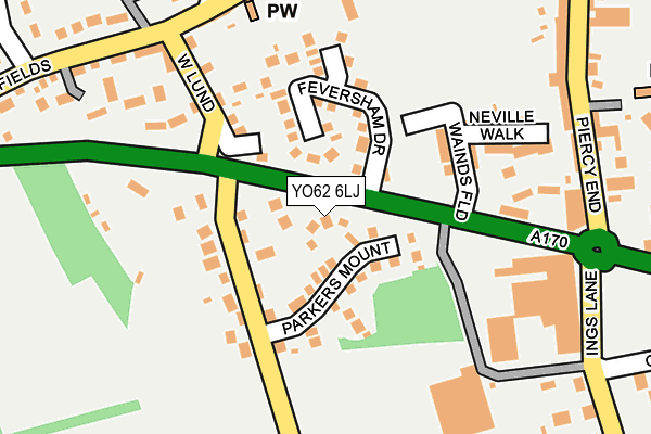 YO62 6LJ map - OS OpenMap – Local (Ordnance Survey)