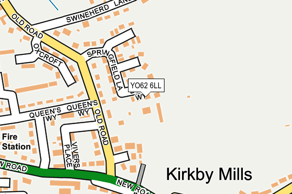 YO62 6LL map - OS OpenMap – Local (Ordnance Survey)