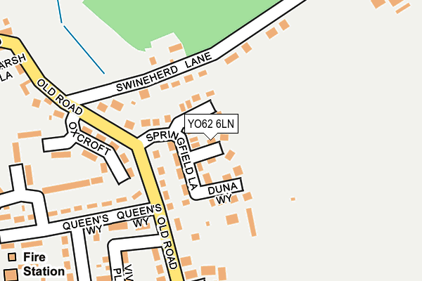 YO62 6LN map - OS OpenMap – Local (Ordnance Survey)