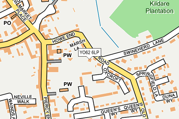 YO62 6LP map - OS OpenMap – Local (Ordnance Survey)