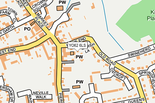 YO62 6LS map - OS OpenMap – Local (Ordnance Survey)