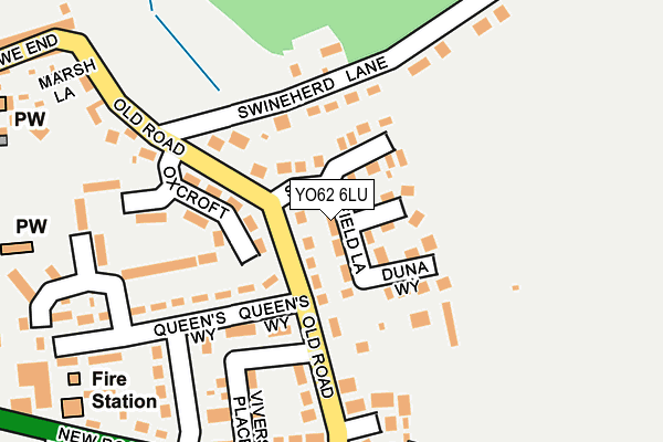 YO62 6LU map - OS OpenMap – Local (Ordnance Survey)