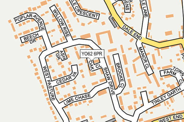 YO62 6PR map - OS OpenMap – Local (Ordnance Survey)