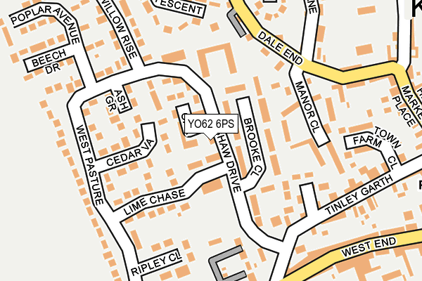 YO62 6PS map - OS OpenMap – Local (Ordnance Survey)