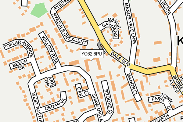 YO62 6PU map - OS OpenMap – Local (Ordnance Survey)