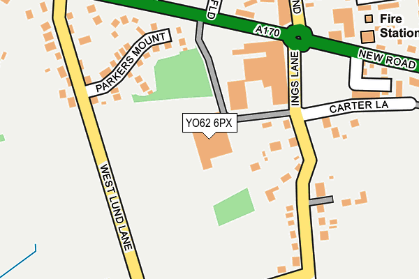 YO62 6PX map - OS OpenMap – Local (Ordnance Survey)