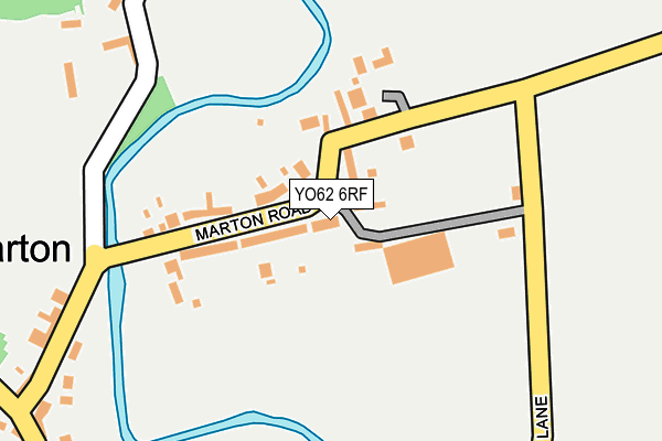 YO62 6RF map - OS OpenMap – Local (Ordnance Survey)