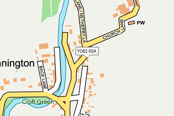 YO62 6SA map - OS OpenMap – Local (Ordnance Survey)